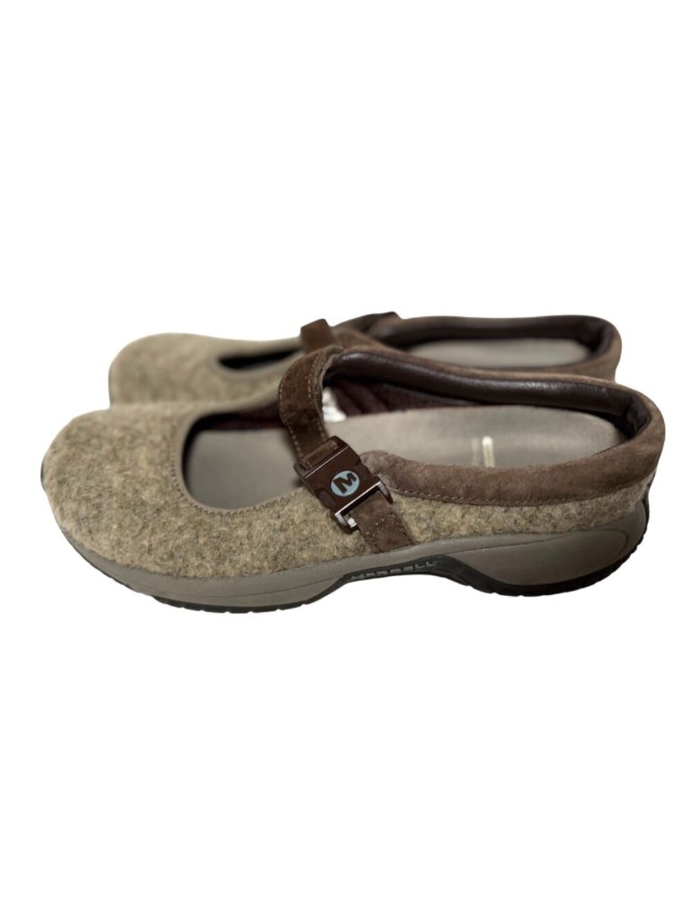 Ortholite Merrell Womens Size 9 Encore Wool Mary Jane Shoes Flat Buckled Strap c